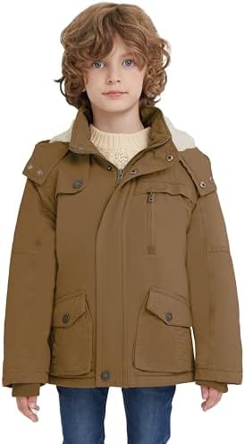 WenVen Boys Winter Thick Cotton Parka