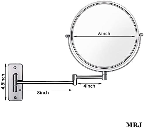 LCARY Wall Mirror 8 360 Swivel Bathroom MakeUp Mirror
