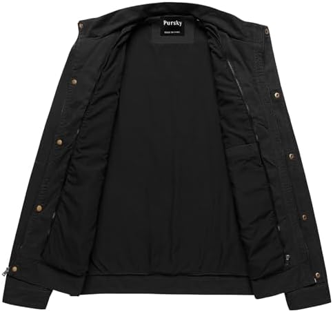 Pursky Mens Military Jacket Fall Weather Ready