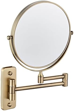 8 Inch Double Sided Lighted Makeup Mirror with Swivel Arm and Magnification