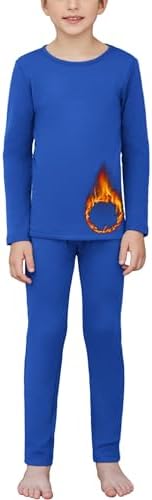 Arshiner Boys Thermal Underwear Set - Warm Fleece Long Johns for Winter