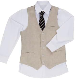 Tesscy Boys Linen Shorts Suit Charming and Comfortable for Summer