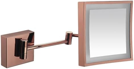 Rose Gold LED Wall Mounted Makeup Mirror with Touch Sensor