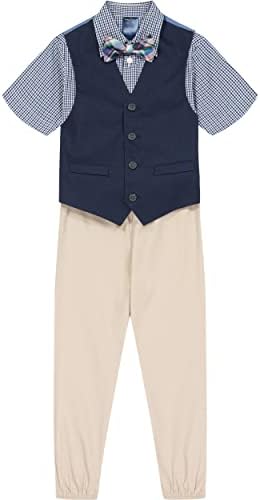 Nautica Boys 4-Piece Formal Set with Vest Pants Shirt and Tie