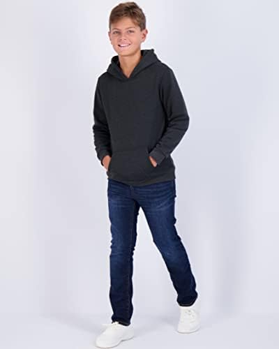 Real Essentials 3 Pack Youth Fleece Hoodie Sweatshirt for Boys Girls