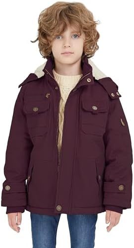 WenVen Boys Winter Sherpa jacket - Warm Insulated