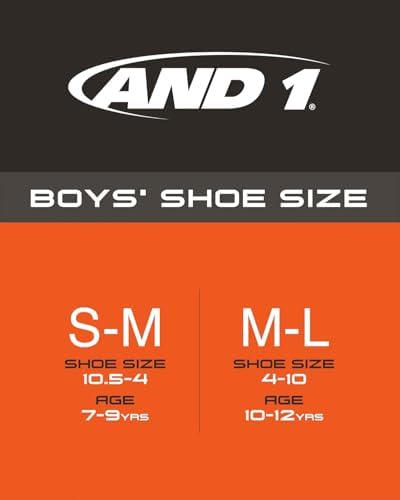AND1 Boys Crew Socks 8 Pack Soft Athletic Mid Calf