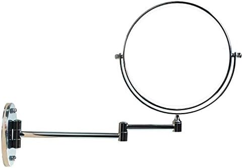 FUDGIO Wall-Mounted Vanity Mirror with Two-Sided Shaving Makeup Features