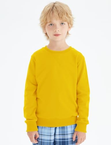 SpringGege Youth Basic Crewneck Pullover for Boys 3-14