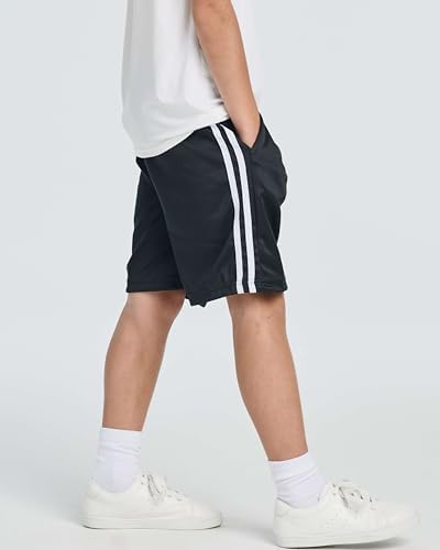 Real Essentials 5 Pack Boys Basketball Shorts with Pockets