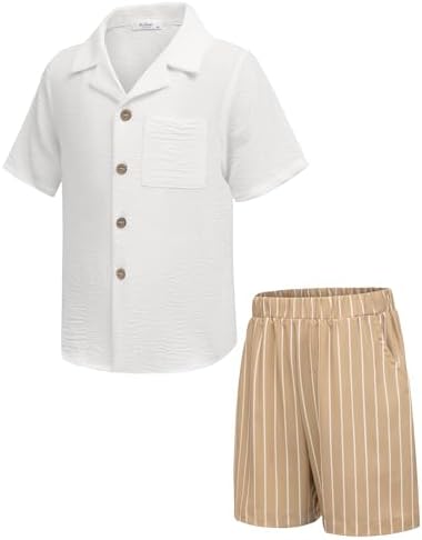 Arshiner Boys 2-Piece Summer Beach Outfits - XXL Sizes 8-14