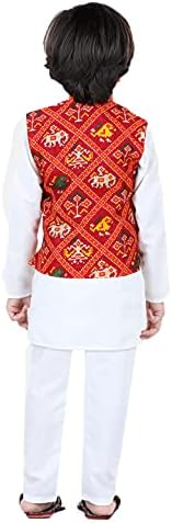 Stylish 3-Piece Ethnic Set for Kids - Boys Kurta Pyjama Jacket