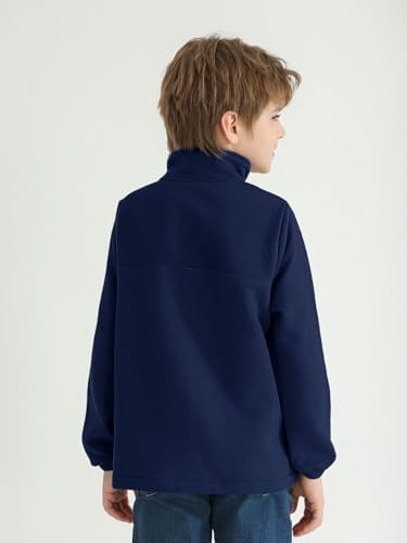 Warm Premium Boys Fleece Lined Quarter Zip Pullover 5-14 Years