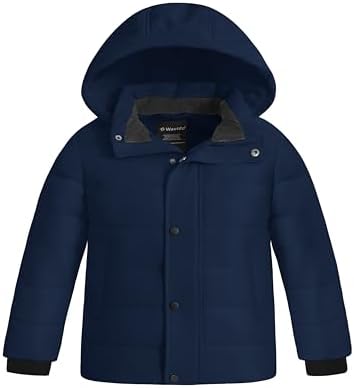 Warm Waterproof Puffer Jacket for Boys with Hood