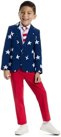 Patriotic 4th of July Boys USA Flag Suit