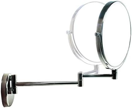 FUDGIO Wall-Mounted Vanity Mirror with Two-Sided Shaving Makeup Features