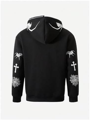 GORGLITTER Boys Letter Graphic Kangaroo Pocket Sweatshirt