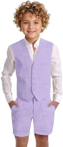 2-Piece Slim Fit Boys Linen Summe