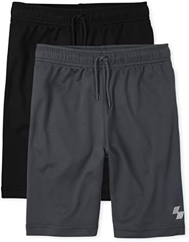 The Childrens Place Boys Mesh Performance Basketball Shorts x2