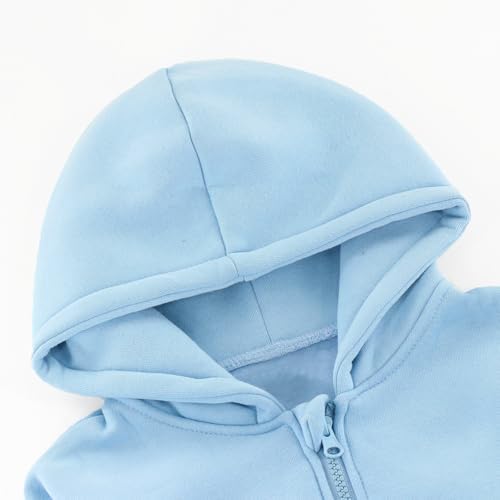 Toddler Zip-Up Hooded Sweatshirt for Boys Girls 12M-10 Years