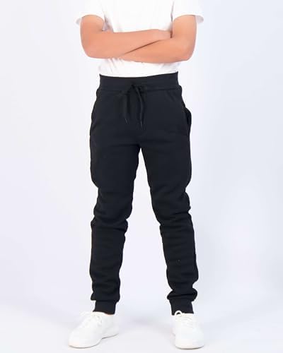 Real Essentials Boys Cotton Active Fleece Jogger Sweatpants Comfortable Stylish 3-Pack