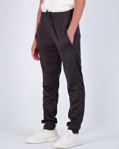 Real Essentials 3-Pack Boys Mesh Active Jogger Pants with Pockets