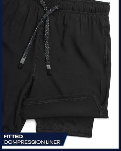 Reebok Boys Shorts - 2-in-1 Basketball Shorts for Boys