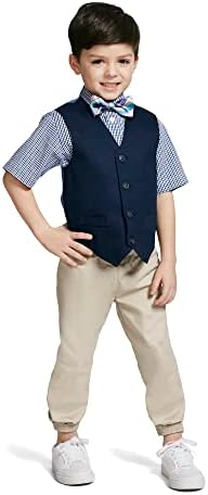 Nautica Boys 4-Piece Formal Set with Vest Pants Shirt and Tie