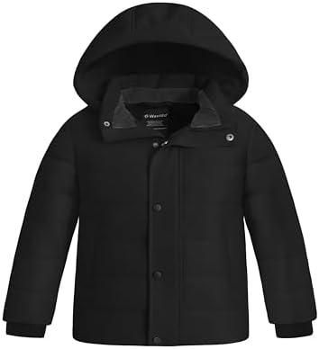WANTDO Boys Waterproof Puffer Jacket with Hood - Stay warm dry all season long