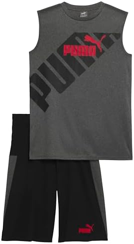 PUMA Boys 2 Piece Muscle Tee and Short Set