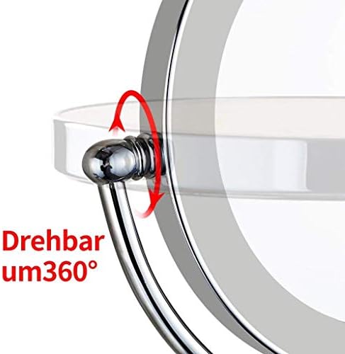 Wall-Mounted 360-Degree Swivel Makeup Mirror 3X Magnification 8in LCARY
