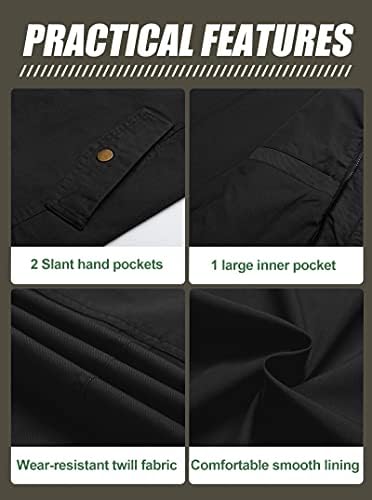 Pursky Mens Military Jacket Fall Weather Ready