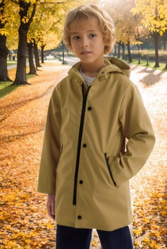 SOLOCOTE Boys Waterproof Rain Jacket