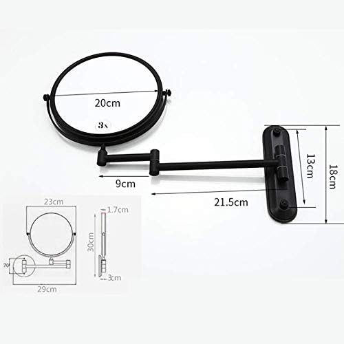 FUDGIO 3X Magnification Round Makeup Mirror with 360 Rotating Double Sided 1