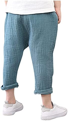 Comfortable Cotton Linen Ankle Pants for Boys