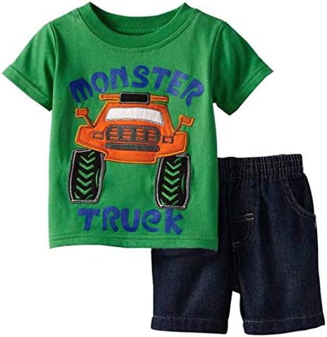 Toddler Boy Cotton Summer Short Set with Graphics