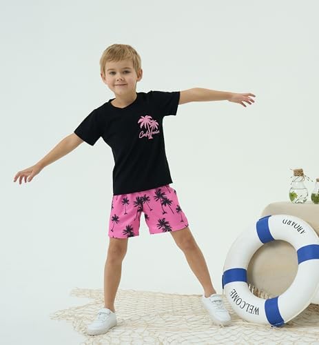 Bamboo Coconut Tree Print Summer Toddler Boys Comfort Style