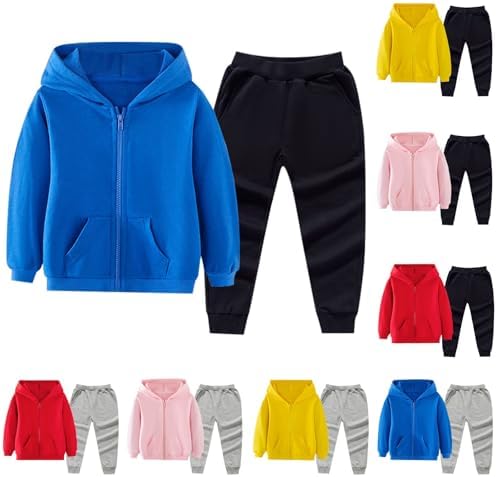 2-Piece Solid Color Tracksuits for Kids