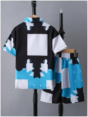 WDIRARA Boy 2 Piece Color Block Outfit