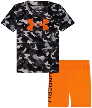 Under Armour Tech Printed 3T Semi-Aisle Short Set Black