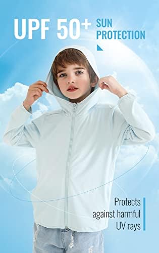 BAYRTIC Kids Athletic Hoodie Dry Fit Sun Protection Sweatshirt 3-12Y