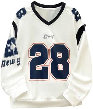 SOLY HUX Boys Graphic Sweatshirt Number Letter Print V Neck Long Sleeve