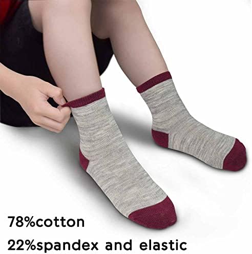 Kids Socks Toddler Crew Socks Boys Girls - Breathable Comfy and Durable