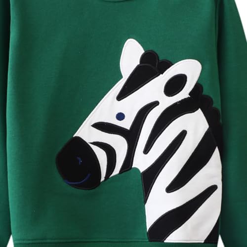Bumeex toddler boys super soft zebra crewneck sweatshirt