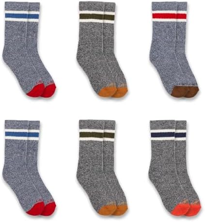 Carhartt Boys Midweight Camp Crew Socks 6 Pack