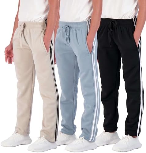 Premium Tech-Fleece 3-Pack sweatpants for Boys with Pockets