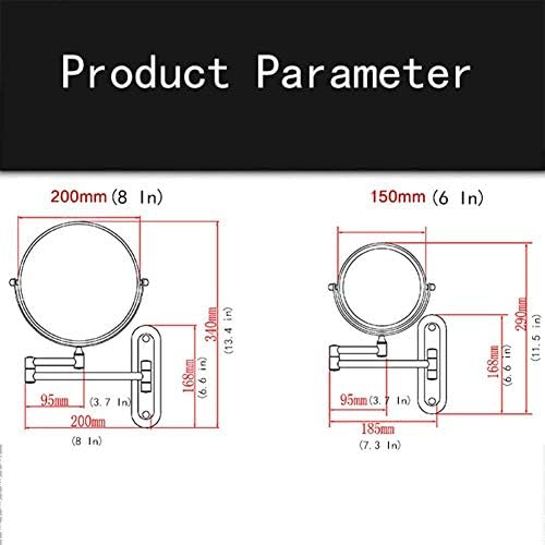 Wall-Mounted Makeup Mirror with 360-Degree Swivel