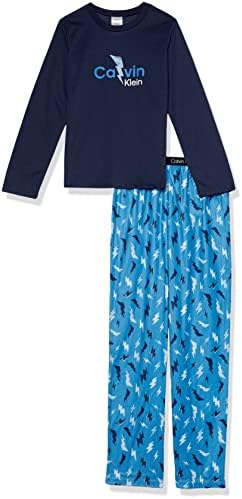 Calvin Klein Boys Long Sleeve Tee Plaid Jogger Pajama Set 1