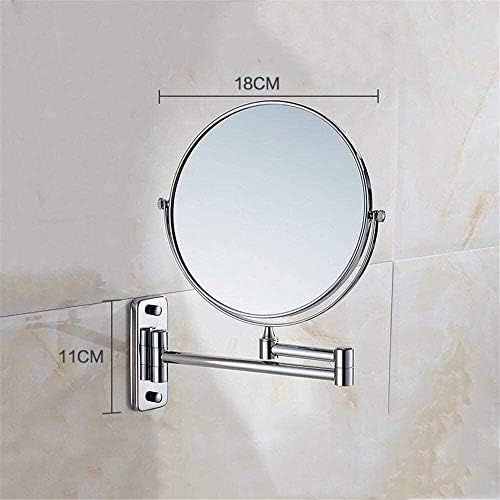 FUDGIO Wall-Mounted Vanity Mirror Folding Telescoping Beauty Assistant