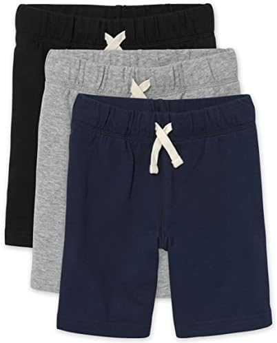 The Childrens Place Boys French Terry Casual Shorts 3-Pack